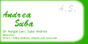 andrea suba business card